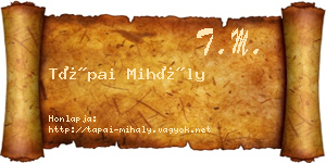 Tápai Mihály névjegykártya