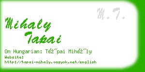 mihaly tapai business card